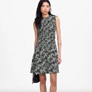 Madewell Smocked Crewneck Mini Dress in Floral NWT